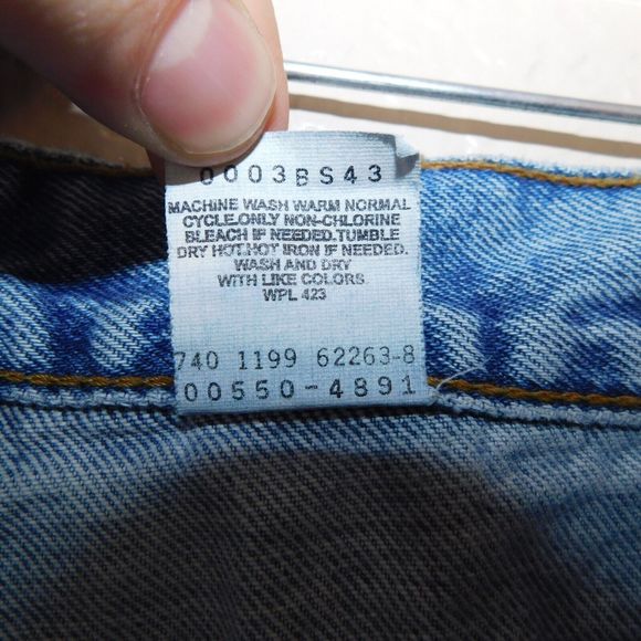 Vintage 90s 1999 Levi's Jeans Size 36 x 32 550 Casual Faded Denim 5 Pocket Blue - Picture 5 of 16